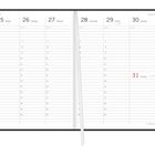 Kalender mit Datumsangaben: 25-31 Januar. Montag bis Sonntag. Tabelle für Zeitplanung, Sonntag hervorgehoben.
