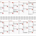 Kalender für 2027. Feiertage wie Neujahr, Valentinstag, Tag der Deutschen Einheit und Weihnachten sind markiert.