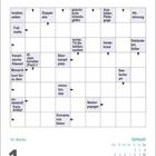 Kreuzworträtsel: Hinweise wie "kostbar, selten", "Fußmatte", "Nestor-Papagei". Unten: "1 Freitag Neujahr", kleiner Kalender.