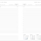 Tagesplaner: „4. Januar, Montag“ und „5. Januar, Dienstag“ mit Linien für Notizen, kleine Monatskalender unten.