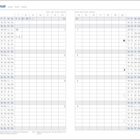 Kalenderseite für Januar. Tage in Spalten, Wochen nummeriert. Feiertage wie Neujahr vermerkt.