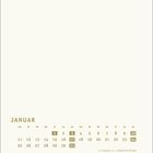Kalender für Januar, wichtige Tage: 1. Neujahr, 6. Heilige Drei Könige. Wochentage und Daten aufgelistet.