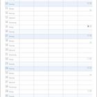 Kalenderseite, Januar, Tage von 1 bis 31 mit Wochentagen. Feiertage und Symbole für Mond- und Sonnenpositionen angezeigt.