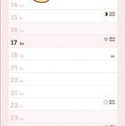 Kalenderblatt Dezember mit Kuchen, Donut und Cupcake. Unten Pusheen, ein Cartoon-Katze, unter "Pusheen's Sweet Shop".