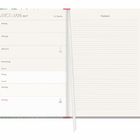 Links Kalenderseite für Woche 53, 2026/2027, Tage 28. Dezember bis 3. Januar. Rechts leere Notizseite. Floralhintergrund.