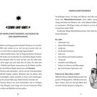 Linke Seite: "Stark und Hart." Über Männlichkeitsnormen, Machokultur und Gruppenzwang. Rechte Seite: Männlichkeitsnormen. Liste mit Erwartungen wie "selbstsicher" und "mutig sein". Illustration von Boxhandschuhen.