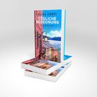 Text: "ELISA CORTI TÖDLICHE BEGEGNUNG EIN LOMBARDIE-KRIMI". Cover zeigt bunte Häuser an einem See mit Bergen im Hintergrund.