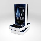 Das Buch "Dark Rooms" von Rebecca Hannigan hat ein geheimnisvolles Cover mit einem Profilbild und einem schattenhaften Mädchen.