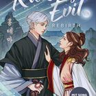 "THEA HONG RAISING EVIL REBIRTH", "MIT SONG ZUM BUCH". Eine Illustration zweier Figuren in historischer Kleidung.