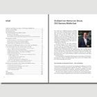 Inhalt; Grußwort von Helmut von Struve, CEO Siemens Middle East. Text über die dynamische Entwicklung in den Golfstaaten.