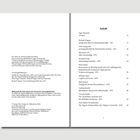 Links: Urheberrechtshinweis, Umschlagabbildungen, Bibliografische Informationen.
Rechts: Inhalt mit Autoren und Seitenzahlen.