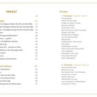Inhaltsangabe mit Kapiteln über Schwangerschaft, Wochenbett und Stillzeit. Rezepte sind nach Trimestern geordnet.
