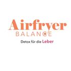 "Agnieszka Peralta Martin, Dr. Peter Heilmeyer. Airfryer BALANCE. Detox für die Leber." Text auf weißem Hintergrund.