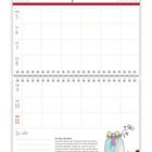 April-Kalender mit Namen: Mama, Papa, Lea, Robin, Linus, Paul. Hinweis: "Ein Glas voll Glück" mit einer Illustration.