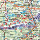 Kartentext: Rosenheim, Miesbach, Kiefersfelden, Tegernsee. Farbliche Markierungen für Straßen und Gebiete.