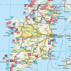Nummern 1 bis 67 auf einer detaillierten Irland-Karte. Straßen- und Städteverbindungen sind markiert.
