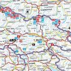 Kartenansicht mit nummerierten Markierungen 1 bis 48, Städtenamen wie Tbilisi, Kutaisi, Gyumri und einem Netz aus Straßen und Grenzen.