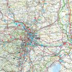 Landkarte mit der Aufschrift "WIEN" in der Mitte, Straßen und Städtenamen werfen dargestellt.