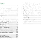 Inhaltsverzeichnis mit Themen zu Pilgern, Wegen, Vorbereitung, Ausrüstung, Alltag, Nachbereitung und Packliste.