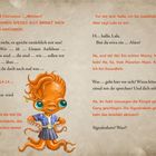 Übersetzer aktiviert. Willkommen Spezies 8137! Bringt mich zu eurem Anführer! Ein orangefarbenes, fröhliches Alien mit Tentakeln.