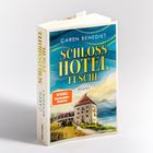 Text: "CAREN BENEDIKT SCHLOSSHOTEL FUSCHL", "SPIEGEL Bestseller-Autorin". Buchcover mit Schloss am See.