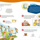 "Die Zeit vergeht." Links: Kinder auf einer Geburtstagsfeier mit Ballons. Rechts: Junge schaut Fotos an; Opa in verschiedenen Altersstufen.