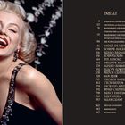 "Inhalt" gefolgt von einer nummerierten Liste von Namen und Seitenzahlen. Links lächelnde Frau mit blonden Locken und rotem Lippenstift.