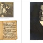 Links oben: „Erwin von Graff mit adoptierten Söhnen, ca. 1920.“ Rechts: „Erwin von Graff, 1907.“ Links ein Fotoalbum.