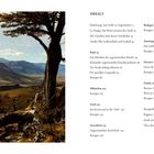 Links eine Landschaft mit Bergen, rechts Text: Inhaltsverzeichnis zu argentinischen Speisen und Themen.