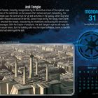 "Jedi Temple" beschreibt einen zentralen Ort der Jedi auf Coruscant. Kalender zeigt Montag, 31. Mai 2027. Illustration.