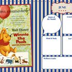 Walt Disney präsentiert "Winnie the Pooh and the honey tree". Illustration von Winnie mit einem Ballon, Bienen und Freunden.