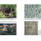 2. Römer auf schmalem Weg durch Wald, nachgestellt 2009.
3. Germanen-Dorfmodell, Vieh- und Pflanzenbau.
4. Relief: Germanen als bärtige Barbaren.
5. Germanen auf Trajanssäule, Kampf gegen Daker.