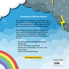 "Wunderbare Welt des Wetters" beschreibt Wetterphänomene. Bunte Wolken und Regenbogenillustration. Für Kinder ab 8 Jahren.