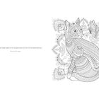 Links steht: „Wenn ich mit meiner Katze spiele, bin ich nie ganz sicher, ob nicht ich ihr Zeitvertreib bin.“ Rechts, filigrane Katze mit Schmetterling.