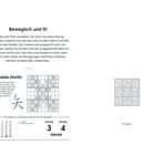 Oben „Beweglich und fit“, Anleitungen für Beinübungen im Sitzen. Unten Sudoku-Rätsel und Kalendarium für Anfang Januar.
