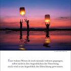 FEBRUAR 20–27, 8. Woche: "Euer wahres Wesen ist euch niemals verloren gegangen..." Zwei Personen setzen Laternen an einem See frei.