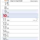 Kalender für Januar 2027, zeigt Feiertage. Oben sieht man eine Nahaufnahme einer gestreiften Hauskatze im Schnee.