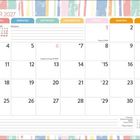 Kalender Januar 2027, Wochenbeginn Montag, bunte Streifen oben, Notizfelder und Monatsübersicht rechts unten.