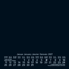 Kalender für Januar 2027, mit Wochentagen in vier Sprachen: Deutsch, Englisch, Französisch, Italienisch.