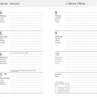 Kalenderwoche 1 im Januar 2027, mit Tagen und Platz für Notizen; 6. Januar: Hl. Drei Könige, Feiertag in einigen Bundesländern.