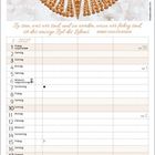 Zitat von Robert Louis Stevenson über Lebensziele. Kalender für Januar 2027, dekoriert mit einem goldenen Mandala.