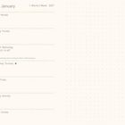 Januar January, 1. Woche | Week 2027, Tage Montag bis Sonntag, mit englischen Übersetzungen und Feiertagsnotiz am Mittwoch. Punkte rechts.