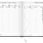 Wochenübersicht 28. Dezember 2020 bis 3. Januar 2021 in einem Buchkalender mit Linien zum Schreiben.