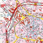 Ein Stadtplan zeigt Straßennamen wie Templergraben, Pontstraße und Turmstraße, sowie Gebäude der RWTH und Symbole für Parkplätze.