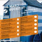 „DIE MARCO POLO BUCKETLIST: Das musst du in Flandern erlebt haben“ steht auf einem blauen Strandhäuschen.