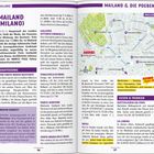 Links: "MAILAND (MILANO)", "SIGHTSEEING", "WOHIN ZUERST?", "DOM SANTA MARIA NASCENTE". Rechts: Stadtplan, "INSIDER-TIPP", "ESSEN & TRINKEN".