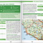 INHALT. Karte von Italien in bunten Regionen. Links Kapitelüberschriften mit Seitenzahlen, rechts mehr Inhalte und QR-Code.
