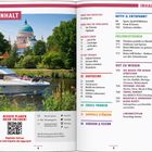 INHALT: Kapitelübersicht umfasst Aktiv & Entspannt, Erlebnistouren, Gut zu Wissen, Sightseeing, Essen & Trinken, Shoppen & Stöbern.