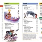 Die große Göttin: Ein Text erklärt Durgas Sieg über Mahishasura. Rechts eine Kriegergöttin auf einem Löwen mit Waffen.