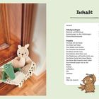 Inhalt: Vorwort, Häkelgrundlagen ab S. 12, Projekte inkl. "Die Eule mit der Beule" ab S. 23. Rechts Illustration einer Eule, links gehäkelte Tiere.